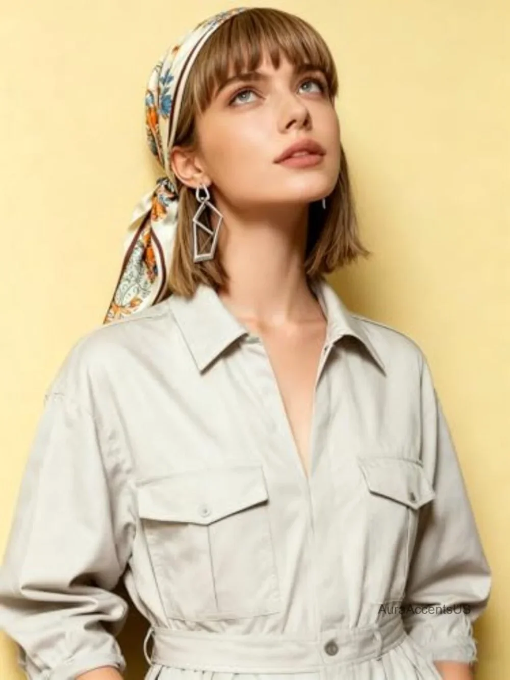 Silky Hair Scarf for Women, Long Ribbon Headband, Multi-Use Neck Scarf